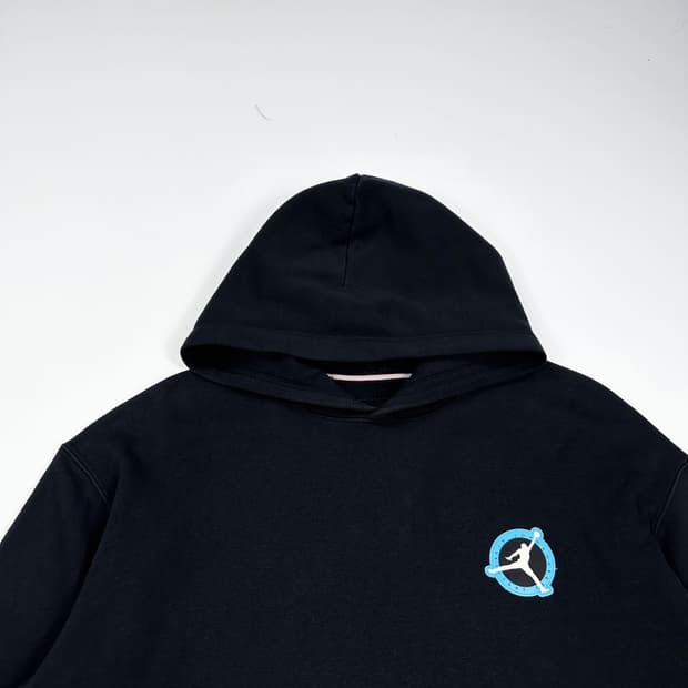 조던 점프맨 백로고 블랙 후드티 (XL)