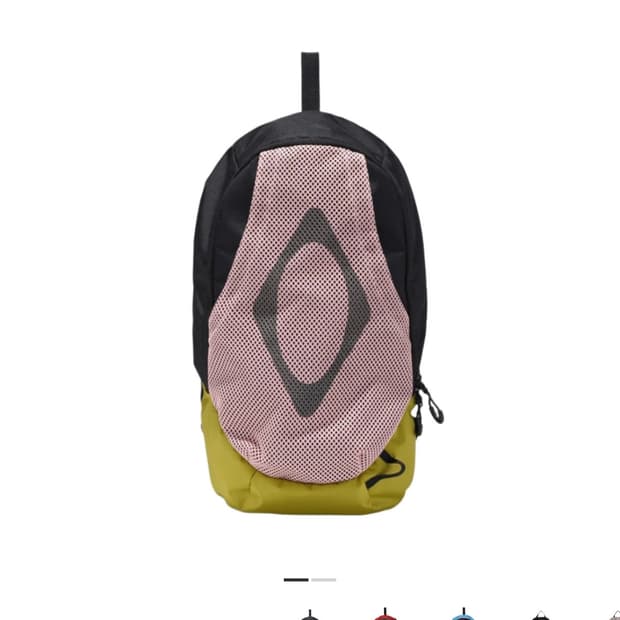 미스치프 롬버스 메쉬 백팩 핑크 블랙