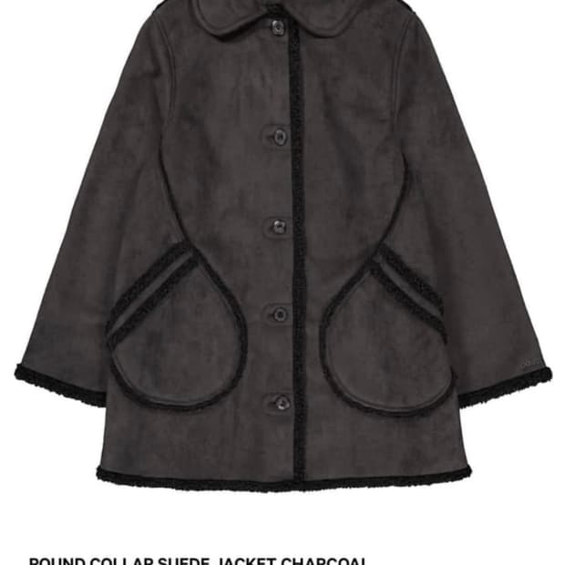 COYSEIO 코이세이오 라운드 스웨이드 자켓 차콜