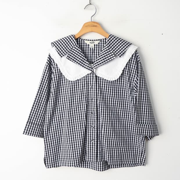 55/새상품 아뜰리에마죨리 체크 셔츠