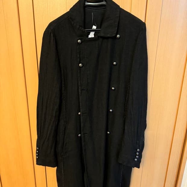 Masnada overlock linen coat