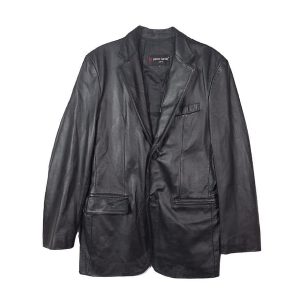 피에르가르뎅 리얼 레더 2버튼 소가죽 블레이저 L