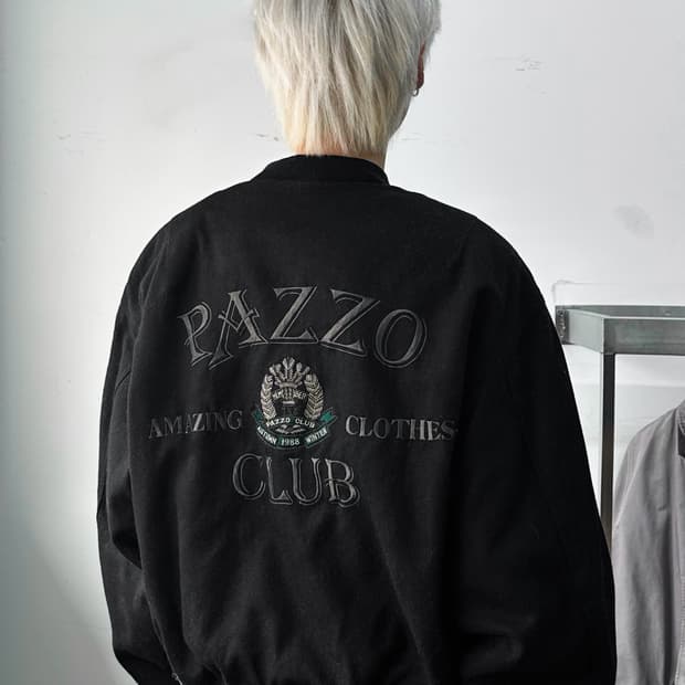 파쪼 클럽 애로우 로렐 리스 울 바시티 자켓 