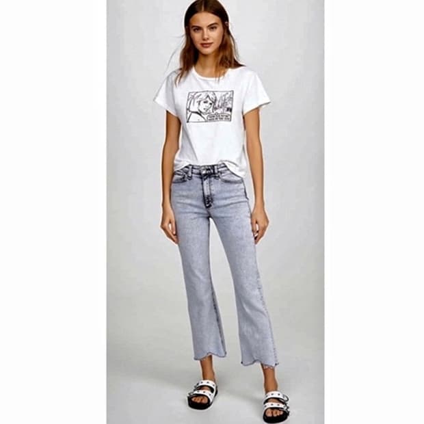 랙앤본 니나 하이라이즈 플레어 데님 진 (25)