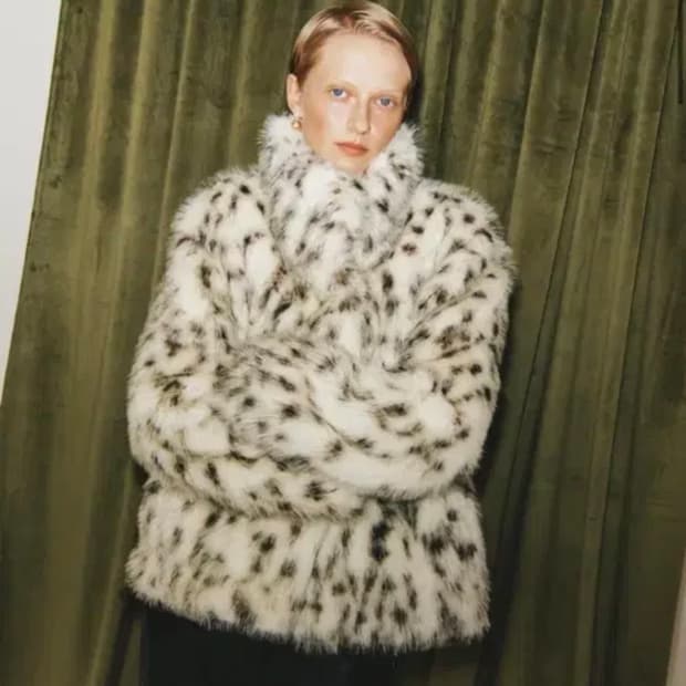 Ore 레오파드 퍼 자켓