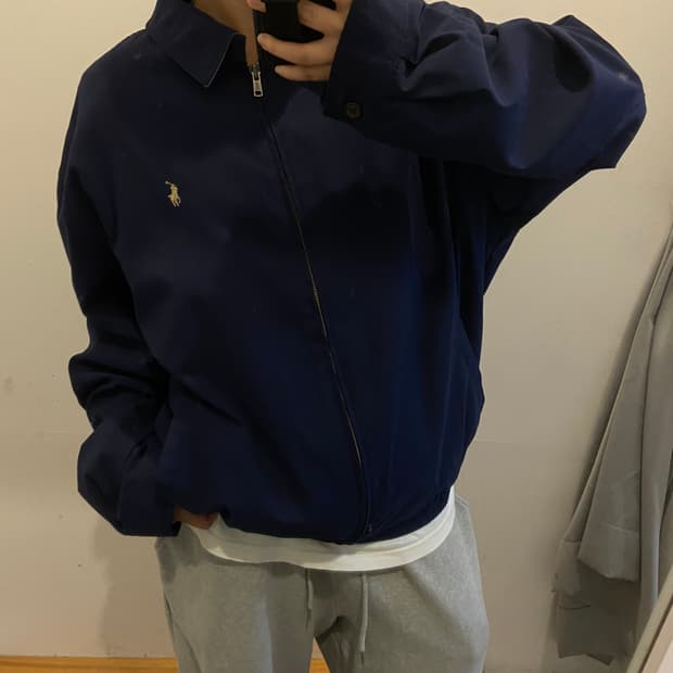 폴로랄프로렌 네이비 폴리쉘 스윙탑 자켓
