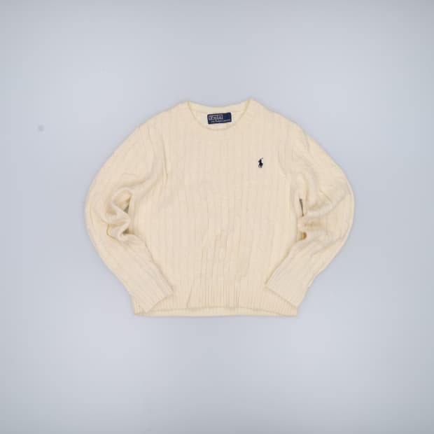 실측확인 포니로고 케이블 니트 0407H1