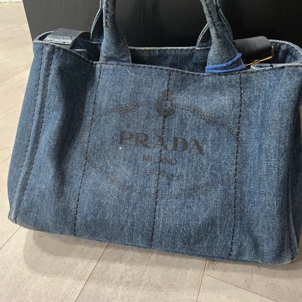프라다 카나파데님 토트 /숄더백 B2642B