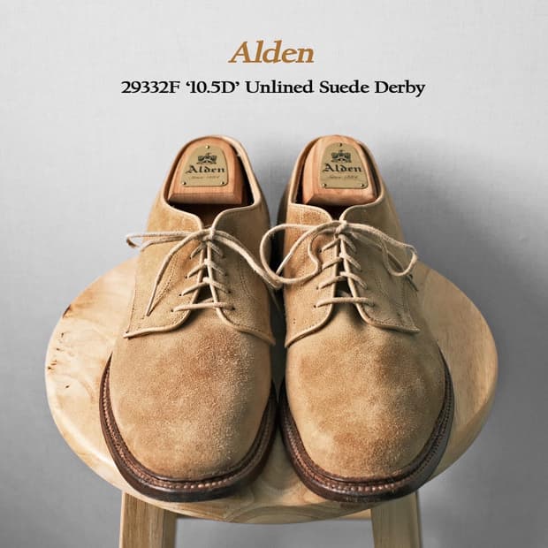 알든 29332 10.5D 언라인드 스웨이드 더비 탄
