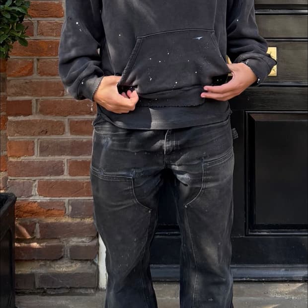 USA 칼하트 더블니 블랙 BK BK 34/30