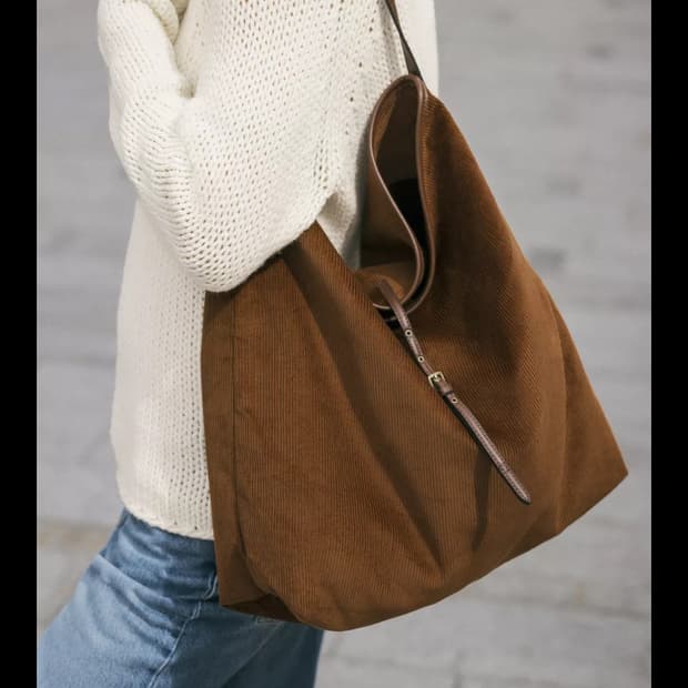 자라 코듀로이 쇼퍼백 숄더백