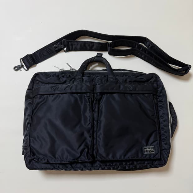 (초미품) PORTER 포터 탱커 3way 브리프케이스 블랙 백팩