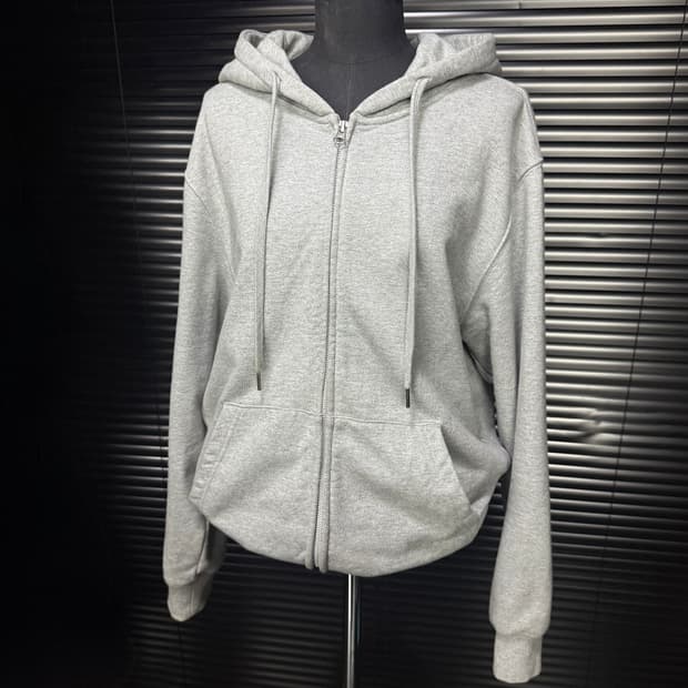 멜란지마스터 YKK 투웨이 지퍼 스웻 후드 집업 그레이 회색 M 95