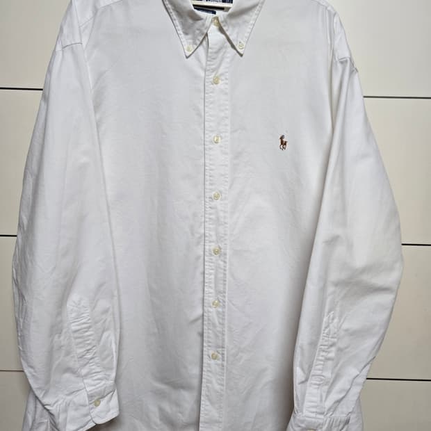 폴로 랄프로렌 오버핏 화이트 옥스포드 셔츠