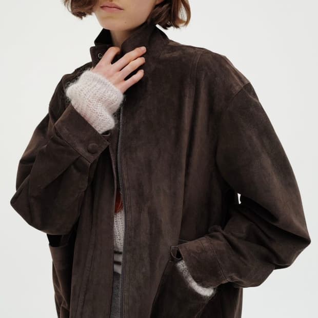 모노하 스웨이드 자켓 다크브라운