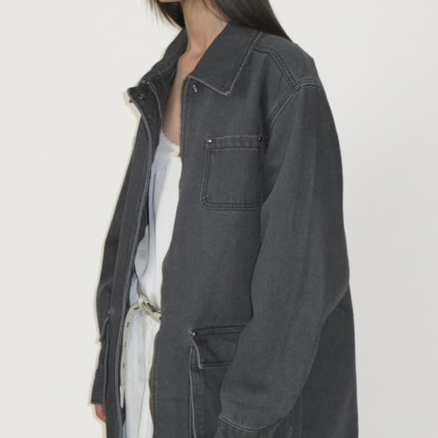 썬번프로젝트 오버사이즈드 워크 자켓 차콜