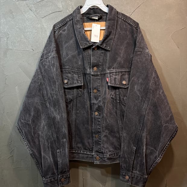 [XL] LEVI's 리바이스 90‘s 빈티지 흑청 데님 자켓