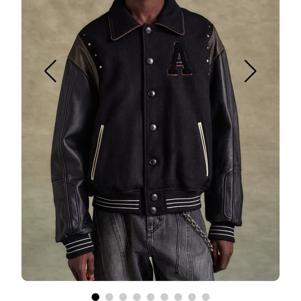 앤더슨벨 레더 바시티 자켓 ADSB