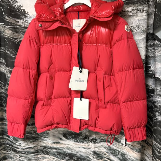 (W) 몽클레르 에티발 쇼트 다운 자켓 레드 - 22FW