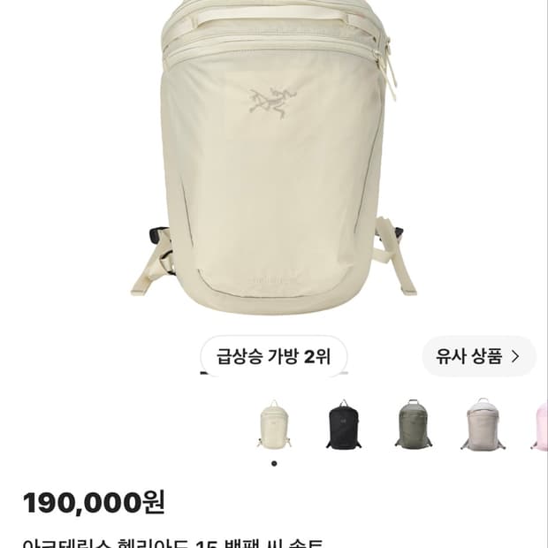 아크테릭스 헬리아드 15 백팩 씨 솔트