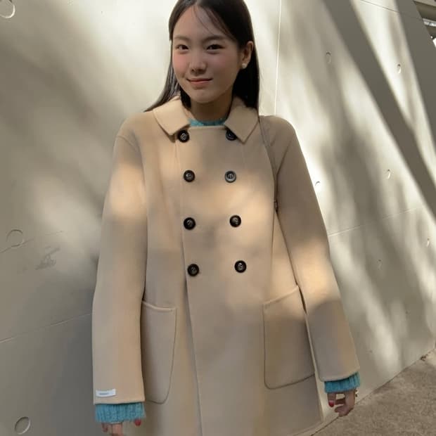 아카이브아토 버터색 더블 코트