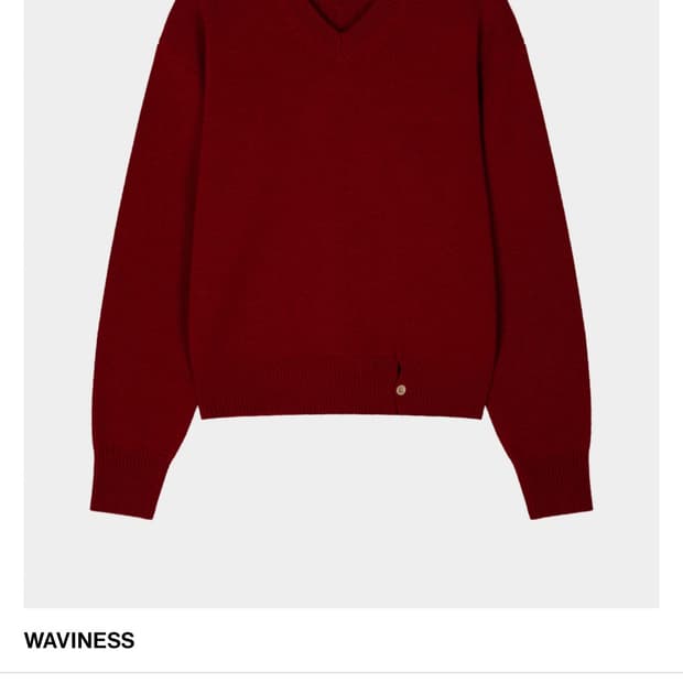 waviness 웨이비니스 브이넥 니트 레드 판매합니다