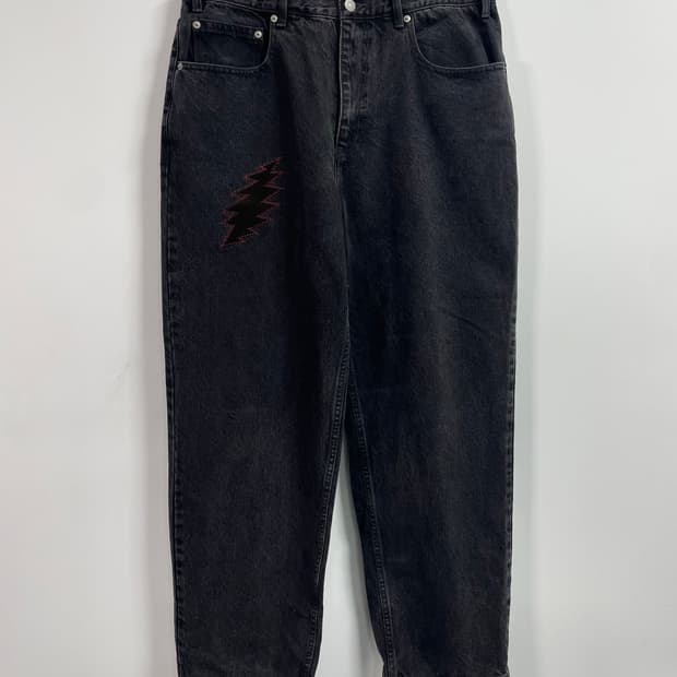 그레이트풀데드 X 디스이즈네버댓 흑청 데님팬츠 (onp.11)