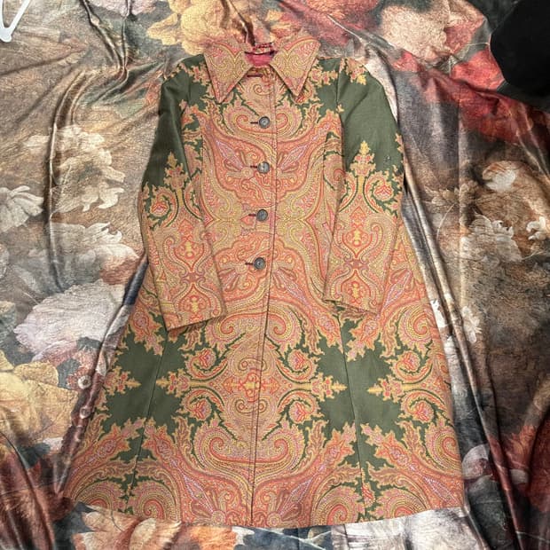 ETRO 페이즐리 롱코트 42
