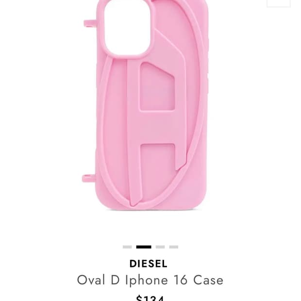 디젤 Oval D 폰케이스 핑크 아이폰 16프로