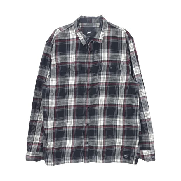 VANS 모노톤 옹브레 체크 셔츠 XL