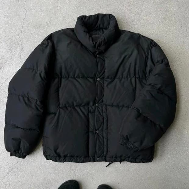 (3) 폴리테루 스냅 다운 패딩 블랙 23FW