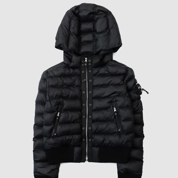 배드블러드 바이퍼 31-2 후드 숏 푸퍼 -블랙 S