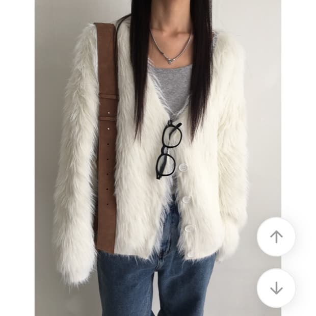 앙고라 브러쉬 헤어 가디건