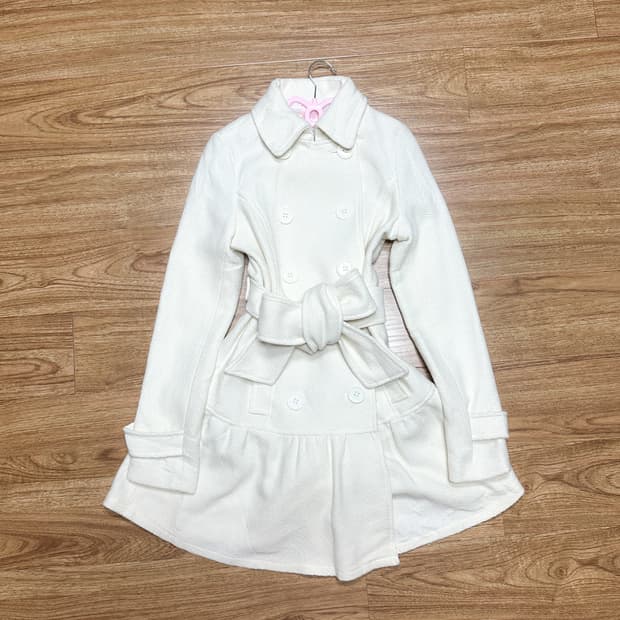 빈티지 화이트 리본 원피스 코트 달천깔 히메갸루 로걀 라떼 이시하라사토미