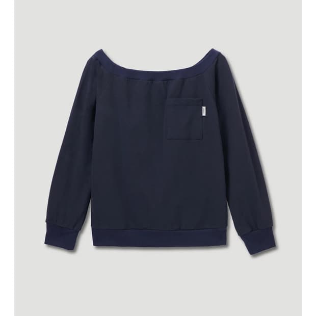 페스토 오프숄더 스웨트셔츠 네이비