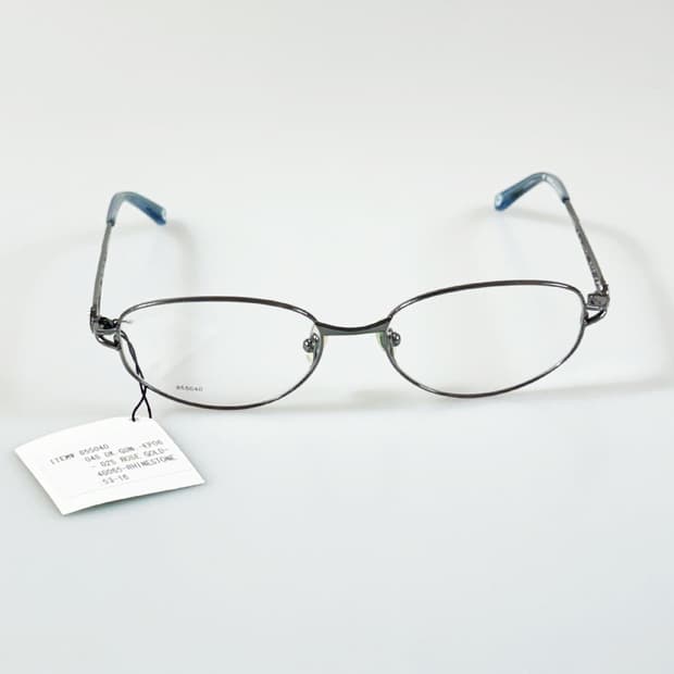 90s FUTIS 건메탈 슬림 오벌 메탈 프레임 빈티지 안경