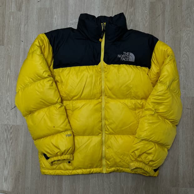 노스페이스 구스다운 옐로우 700 눕시 패딩 M/95 