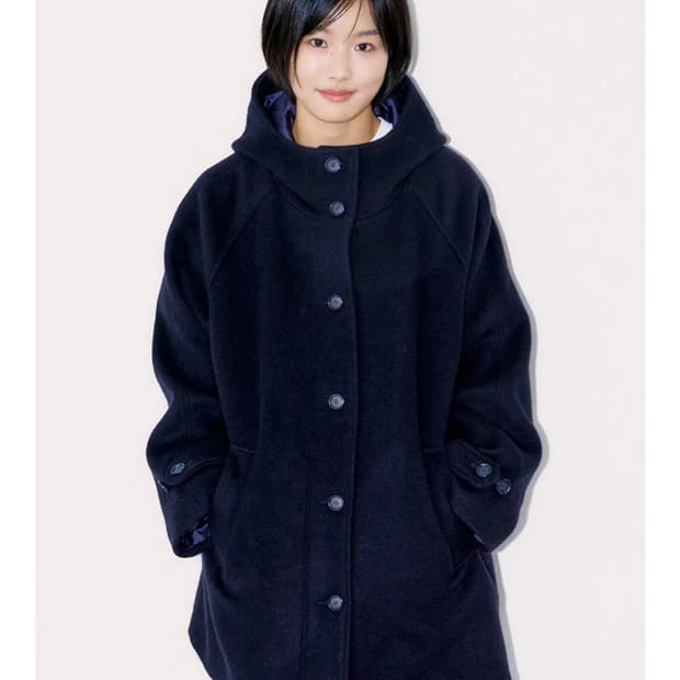 오피쉬 RICH WOOL HALF COAT 리치 울 하프 코트 네이비