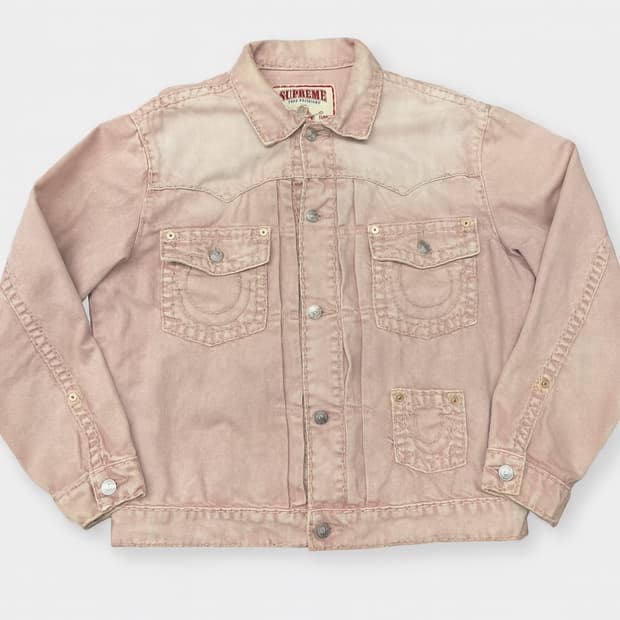 Supreme True Religion Denim Trucker 핑크