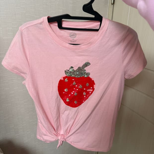 트윙클 딸기 반팔티 러블리 니혼진 빈티지 모리걸 하라주쿠