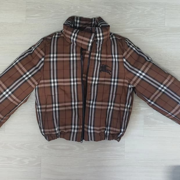 버버리 체크 숏패딩 XXS