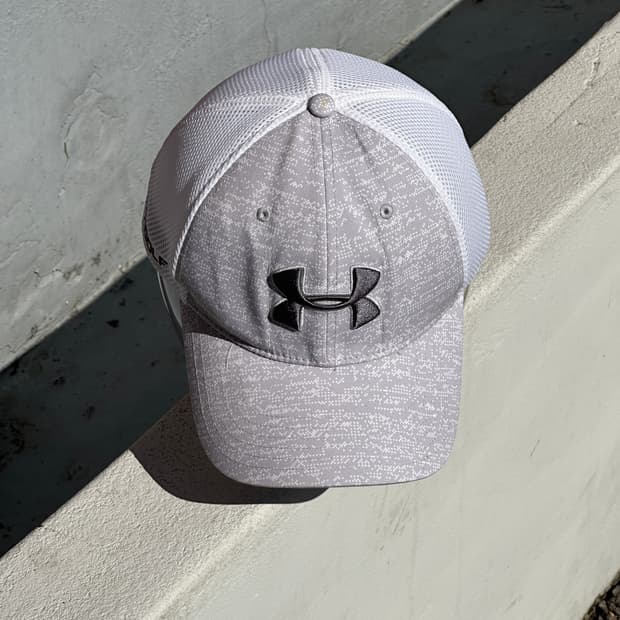 [XL-2XL] 언더아머 골프 화이트 메쉬 볼캡 모자
