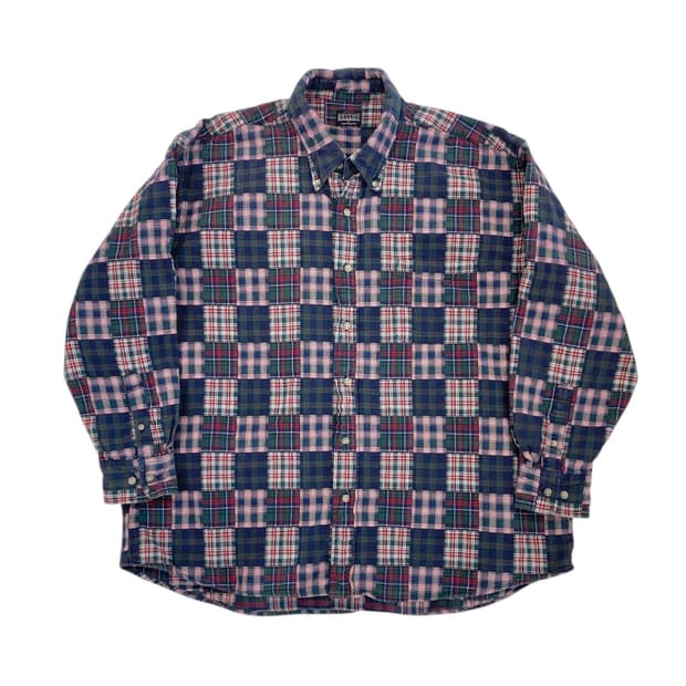 Relloy 플란넬 코튼 체크 셔츠