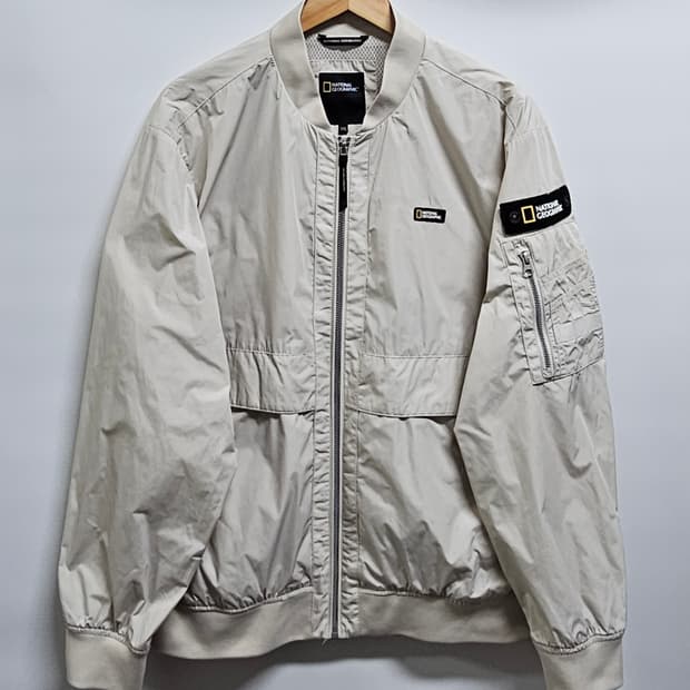 내셔널지오그래픽 항공 점퍼 베이지 2XL