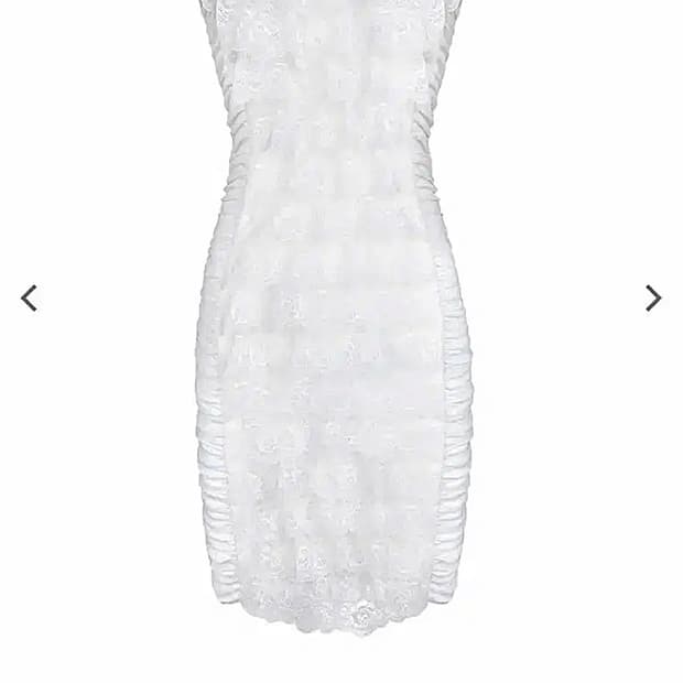 My mum made it lace waterfall tube dress