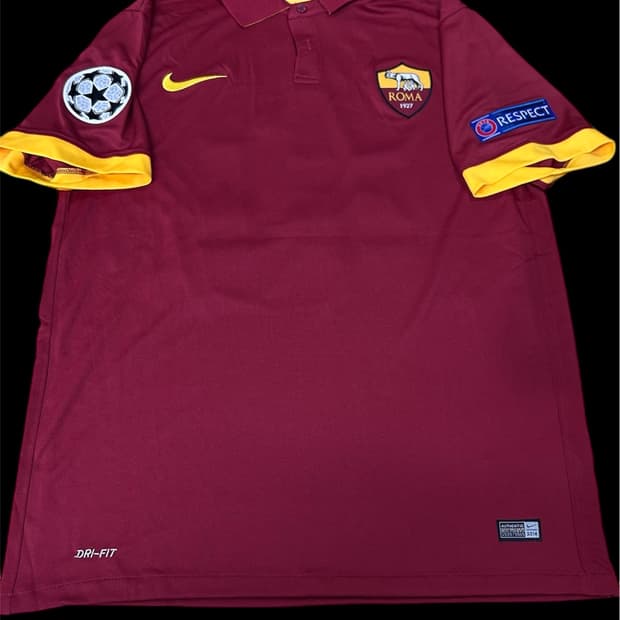 14-15 AS로마 홈 토티 챔스버전 유니폼