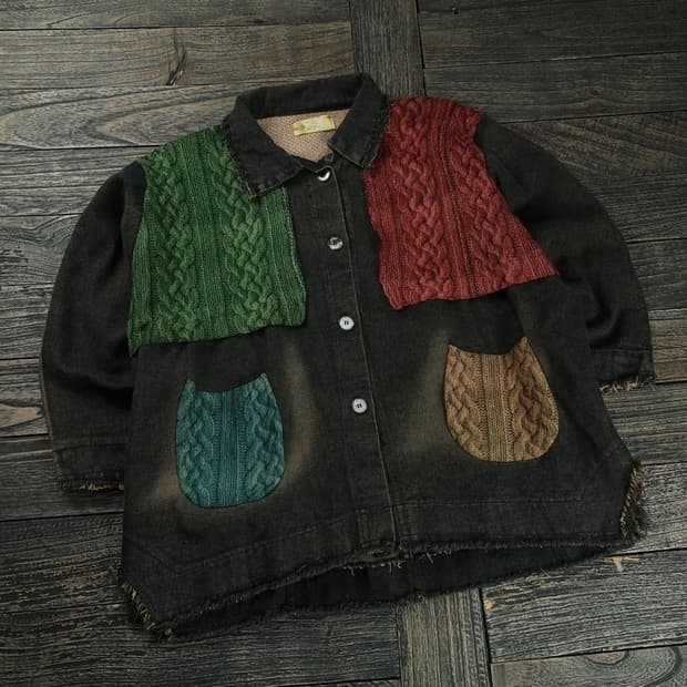 [빈티지] 패턴 프린팅 빈티지 자켓 M18719