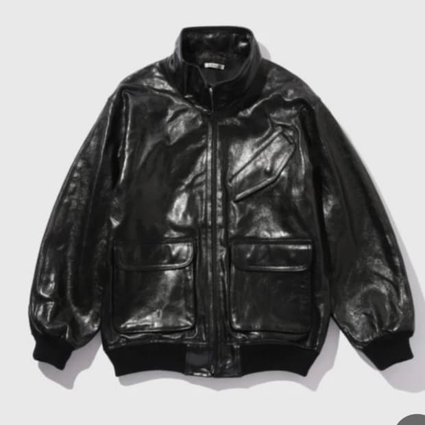 [새상품]  auralee 오라리 25fw 램레더 집블루종 5
