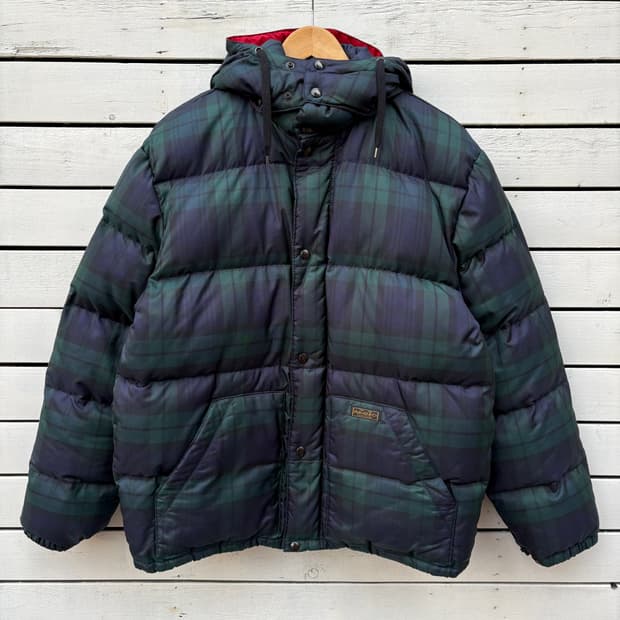 Polo 폴로 블랙와치 타탄체크 패딩