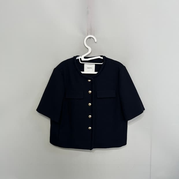 헤지스 2024 트위드 자켓 네이비 90 하객룩